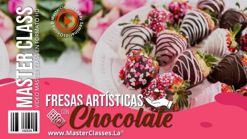 Fresas Artísticas con Chocolate