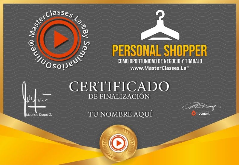 Certificado de Personal Shopper