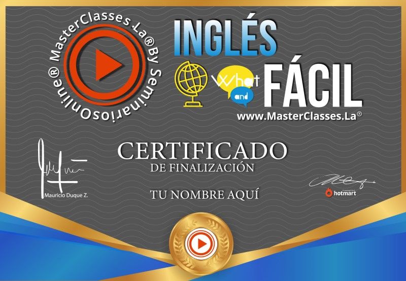 Certificado de Inglés Fácil