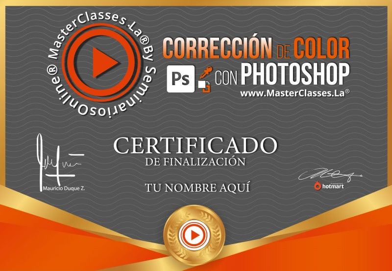 Certificado de Corrección de Color con Photoshop