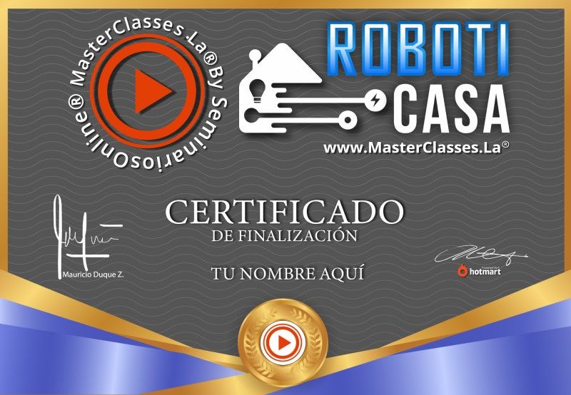 Certificado de Roboticasa