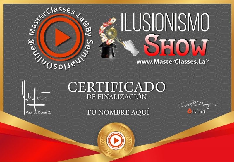 Certificado Ilusionismo Show