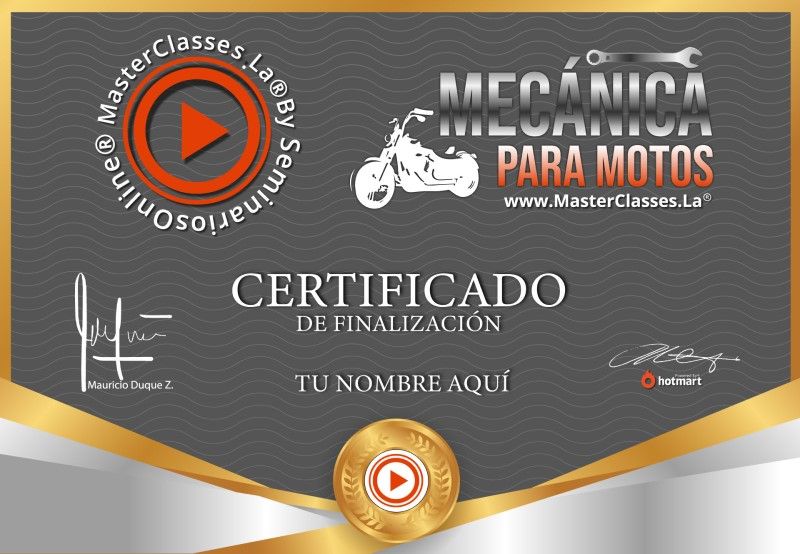 Certificado de Mecánica para Motos
