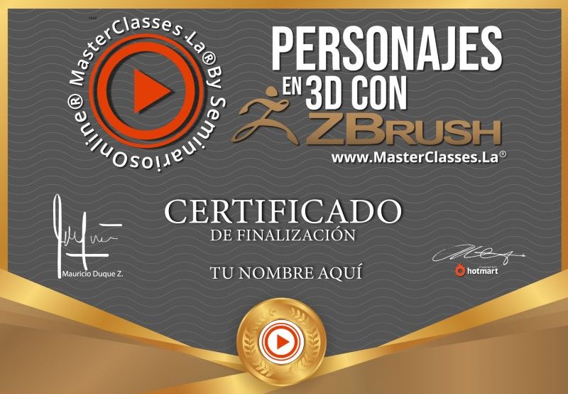 Certificado de Personajes en 3D con ZBrush
