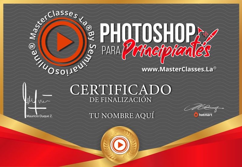 Certificado de Photoshop para Principiantes