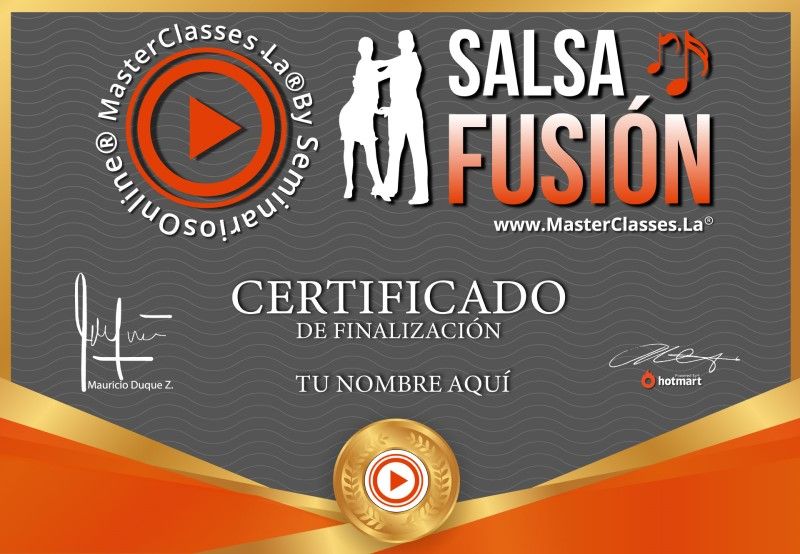 Certificado de Salsa Fusión