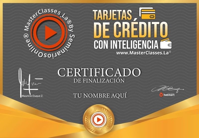 Certificado de Tarjetas de Crédito con Inteligencia
