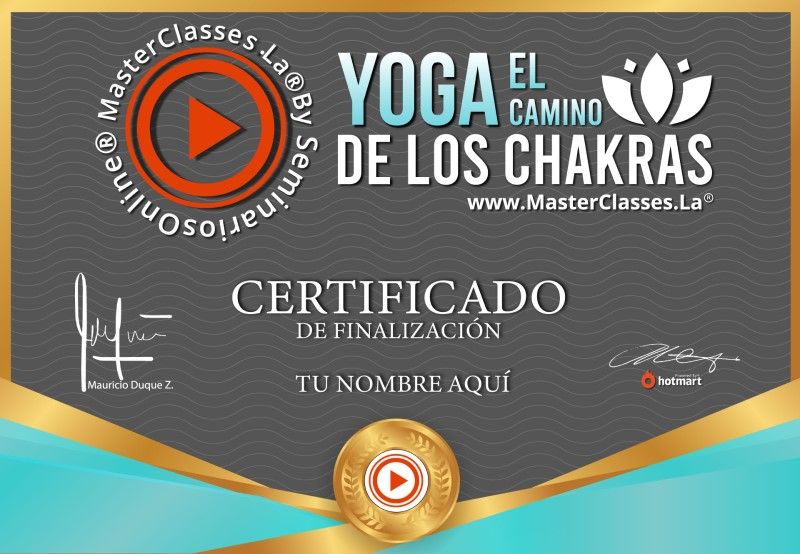 Certificado de Yoga el Camino de los Chakras
