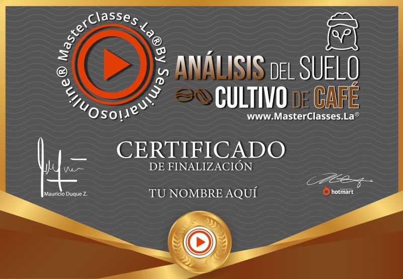 Certificado de Análisis del Suelo Cultivo de Café
