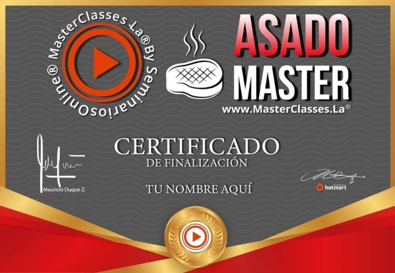Certificado de Asado Master