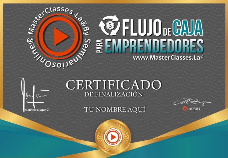 Certificado de Flujo de Caja Emprendedores