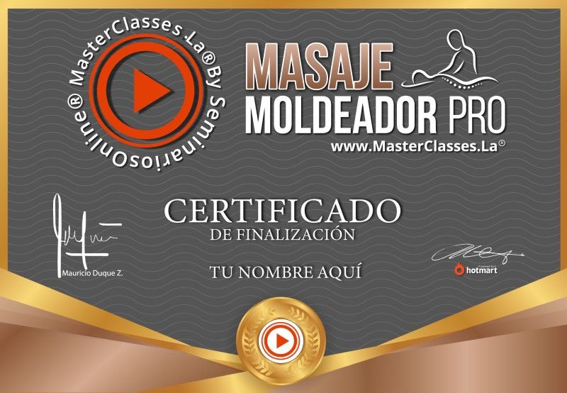 Certificado de Masaje Moldeador Pro