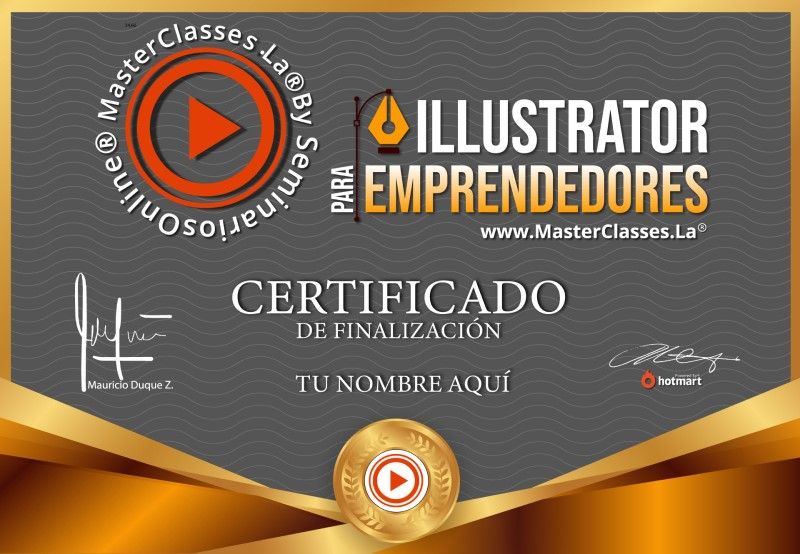 Certificado de Illustrator para Emprendedores