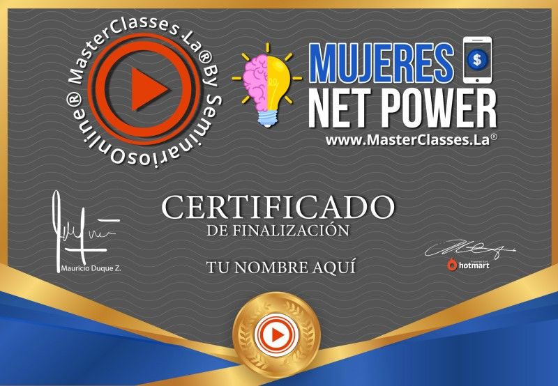 Certificado de Mujeres Net Power