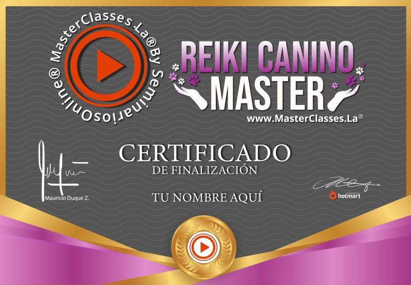Certificado de Reiki Canino Master