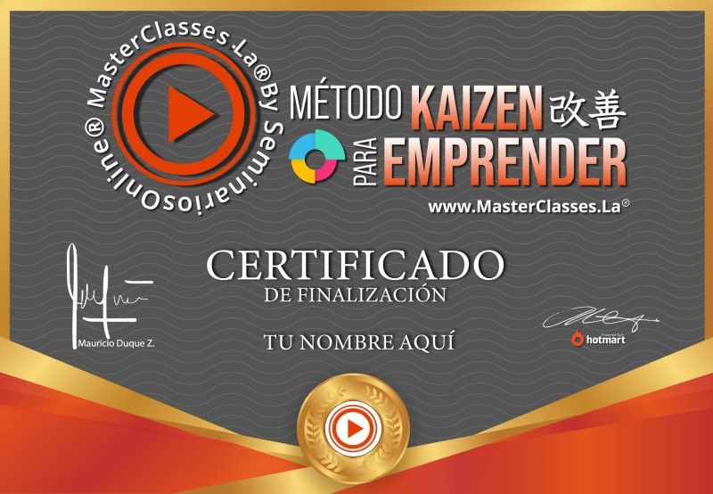 Certificado de Método Kaizen para Emprender