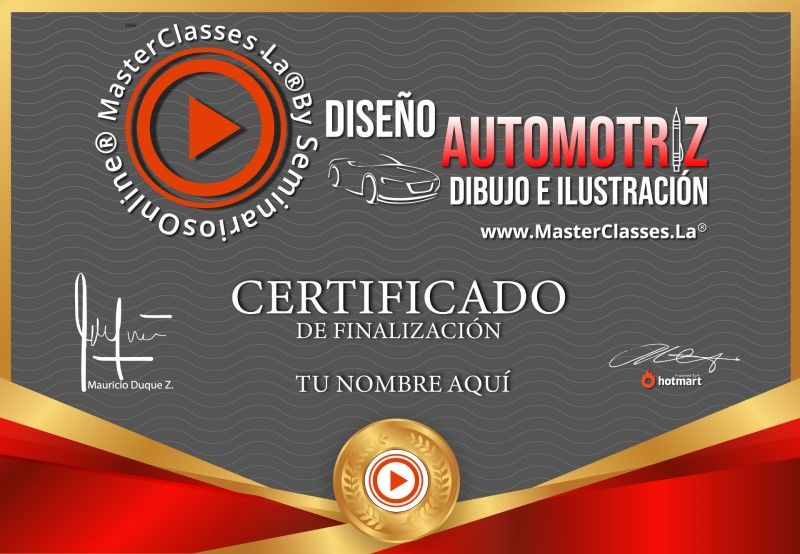 Certificado de Diseño Automotriz - Dibujo e ilustración