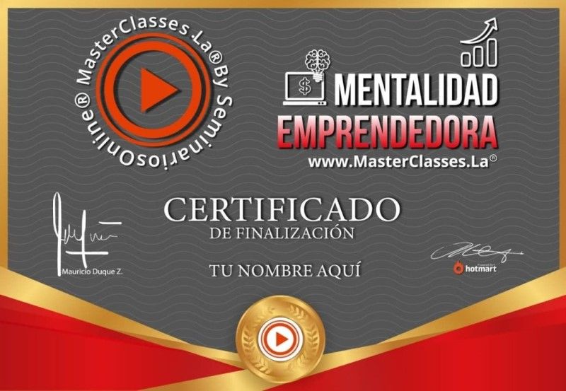 Certificado de Mentalidad Emprendedora
