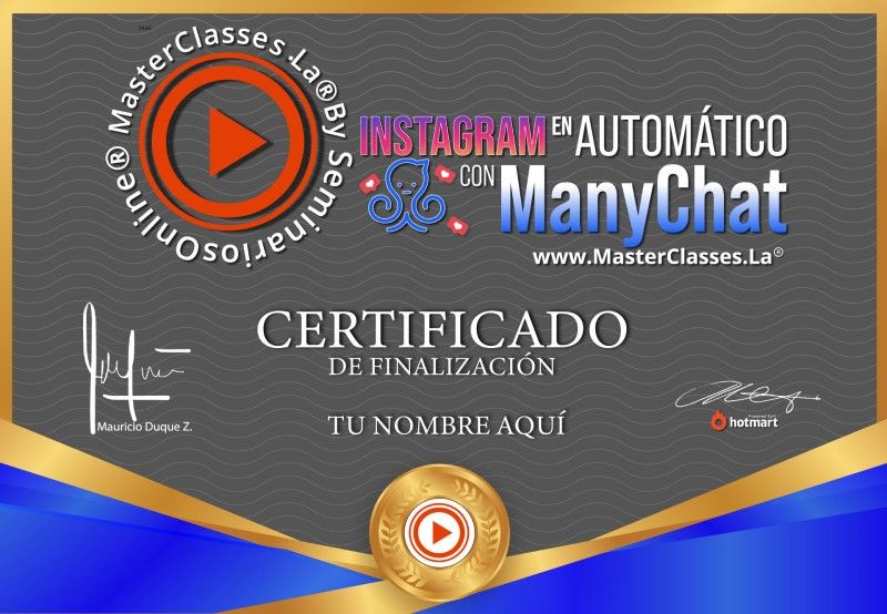 Certificado de Instagram en Automático con Manychat
