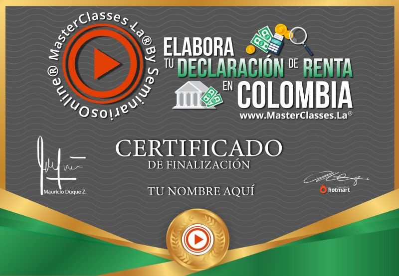 Certificado de Elabora tu Declaración de Renta en Colombia