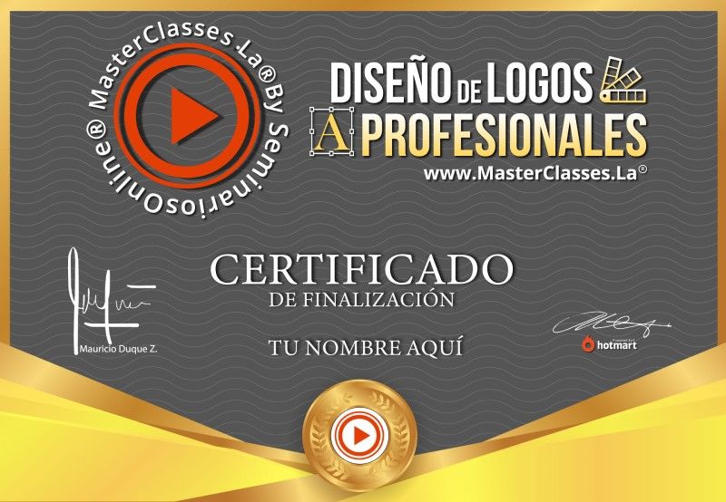 Certificado de Diseño de Logos Profesionales