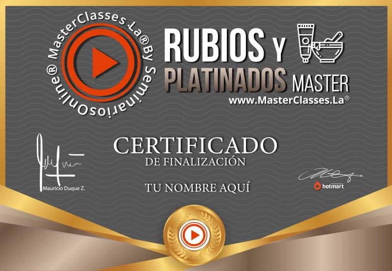 Certificado de Rubios y Platinados Master