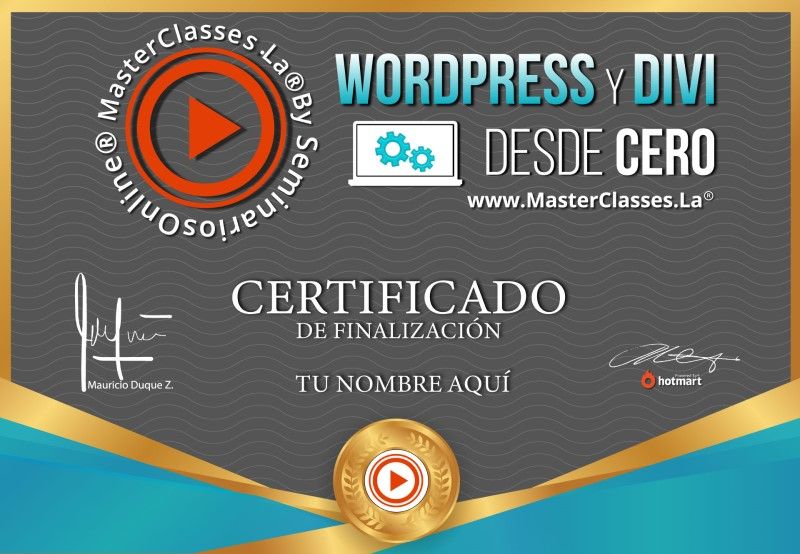 Certificado de WordPress y Divi desde Cero