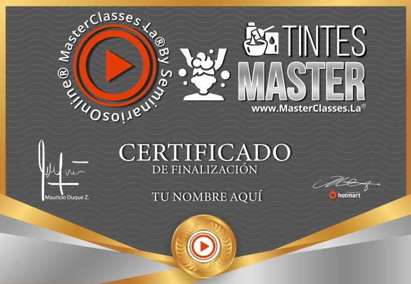 Certificado de Tintes Master