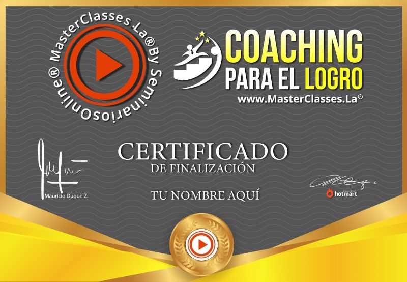 Certificado de Coaching para el Logro