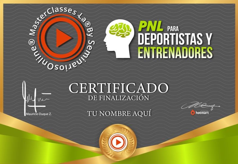 Certificado de PNL para Deportistas y Entrenadores