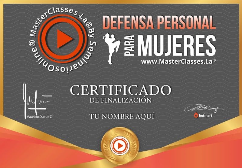 Certificado de Defensa Personal para Mujeres