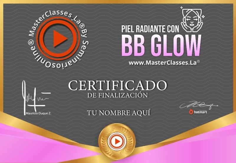 Certificado de Piel Radiante con BBGLOW