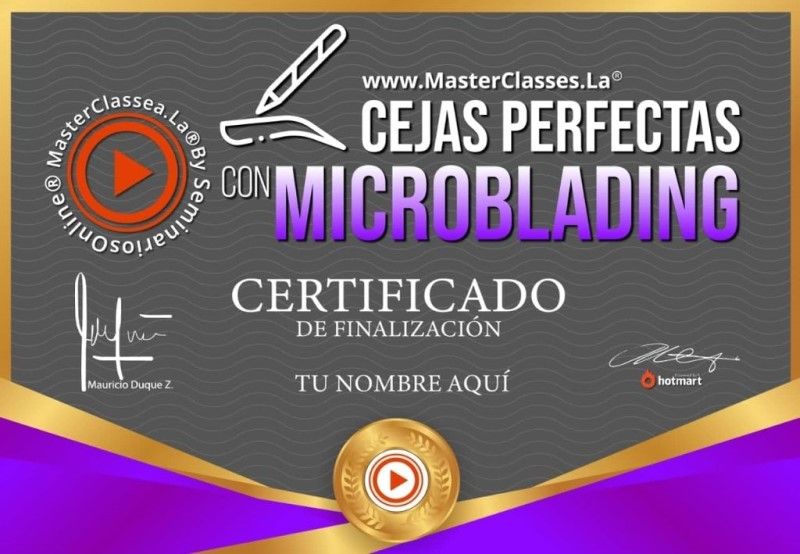 Certificado de Cejas Perfectas con Microblading
