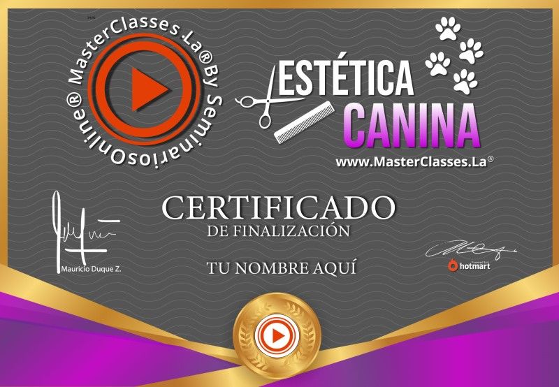 Certificado de Estética Canina
