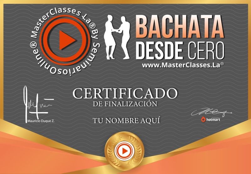 Certificado de Bachata desde Cero
