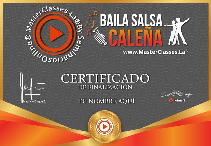 Certificado de Baila Salsa Caleña