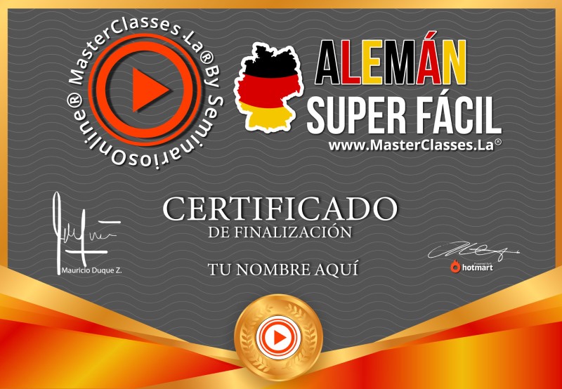 Certificado de Alemán Super Fácil