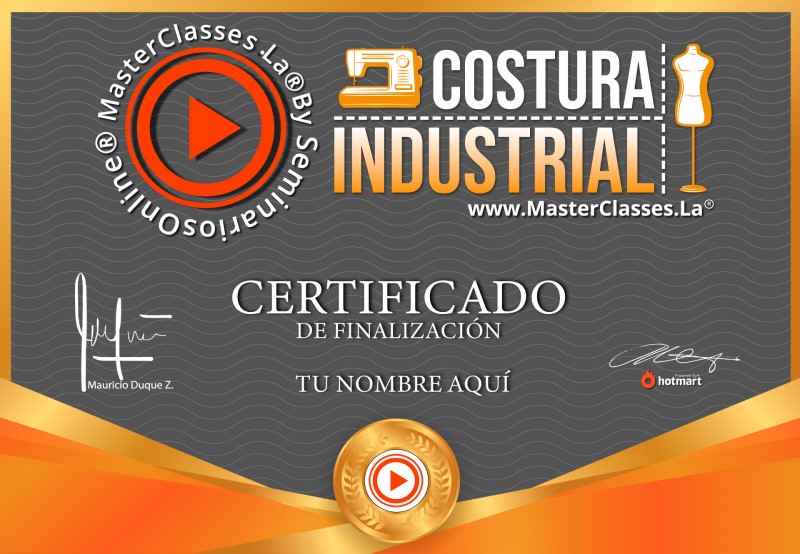 Certificado de Costura Industrial