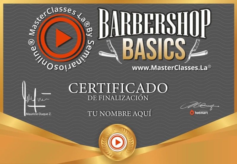 Certificado de Barbershop Basic