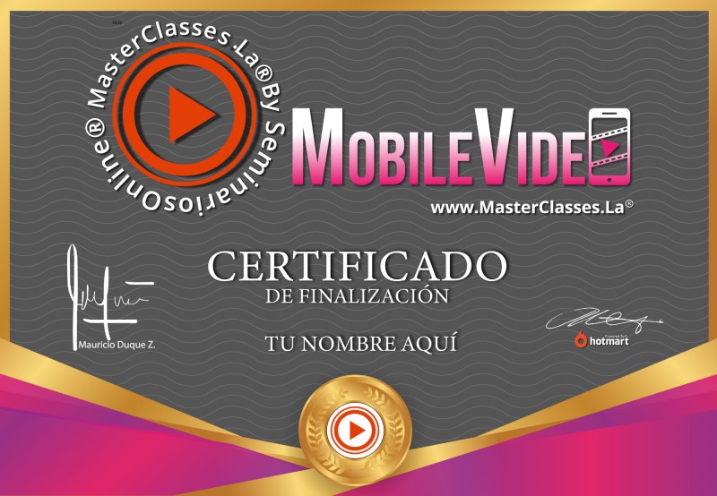 Certificado de Mobile Video