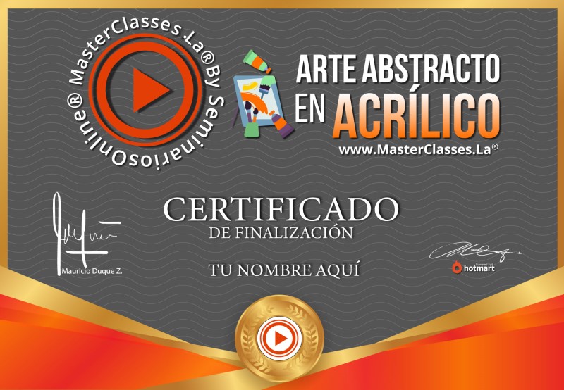Certificado de Arte Abstracto en Acrílico