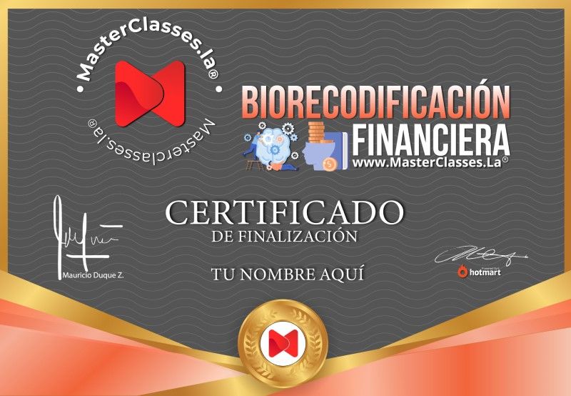 Certificado de Biorecodificación Financiera