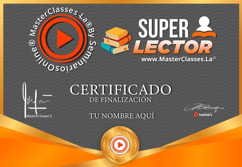 Certificado de Super Lector